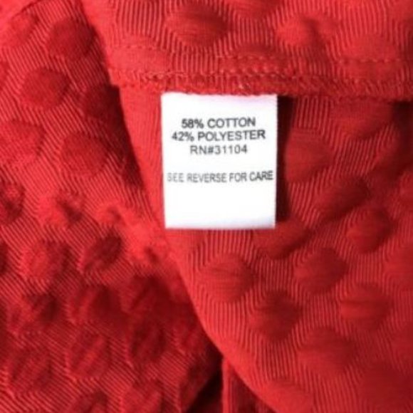 KIM ROGERS BRIGHT RED TEXTURED DRESS - Picture 4 of 7